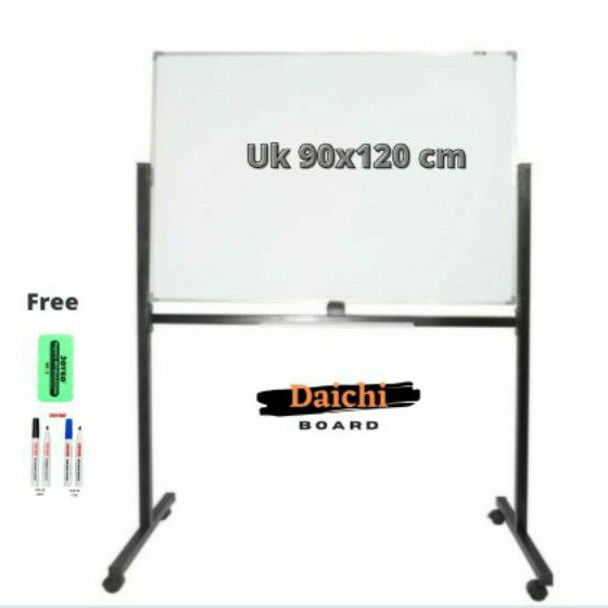 

Papan Tulis / Whiteboard Daichi Magnetic Double Face Stand Uk 90x120