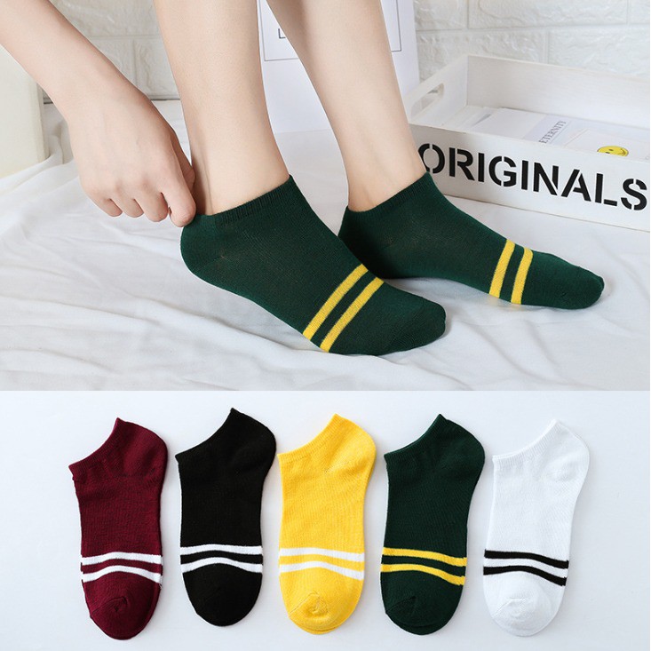 Swopply Kaos Kaki Ankle Polos Wanita KaosKaki Pendek Korea  Short Socks