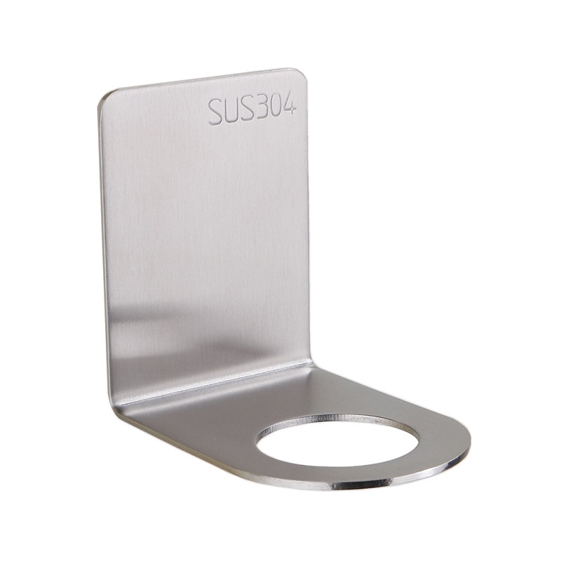 1pc Stainless Shampoo Holder Wall Mounted Shower Bottle Hanger Storage Rack for Bathroom Free Punching OW