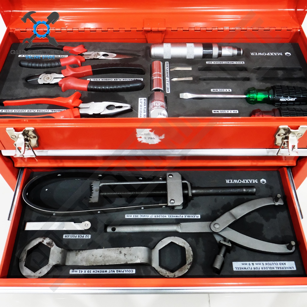 Tool Kit SET 78pcs MAXPOWER MAXTS025 / Peralatan Alat Bengkel SET - Hand Tool Tool Box Toolbox 78 pcs MAXPOWER