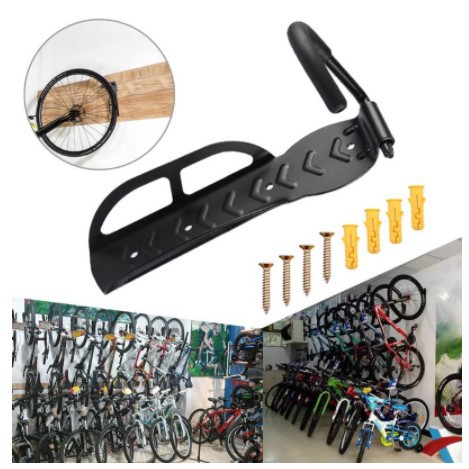 [SEPEDA] - TaffSPORT Gantungan Dinding Sepeda Bike Wall Hook Hanger - 56921 - Black