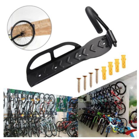 [SEPEDA] - TaffSPORT Gantungan Dinding Sepeda Bike Wall Hook Hanger - 56921 - Black