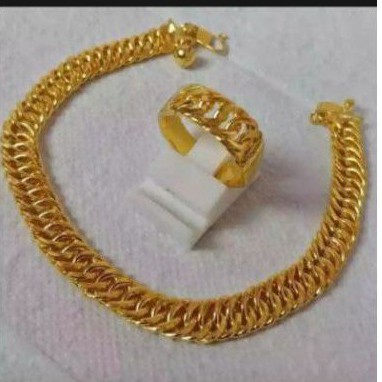 gelang rantai plus cincin dewasa xuping cantik