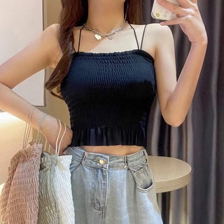 GO!BR872 TankTop Crop Top Bra Korean Style Bahan Katun Import Tali silang c