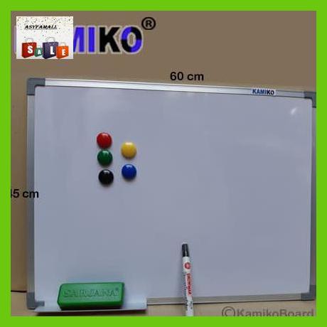 

Silutala- Whiteboard Kamiko 45 X 60 Cm Gantung - Spidol Hitam - Magnet - Hapusan -Ori.