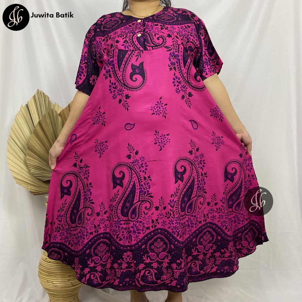 Juwita Batik - Daster Jumbo XXXL LD 130 - Daster Super Jumbo - Daster Payung Jumbo Murah Busui Kekinian Best Seller