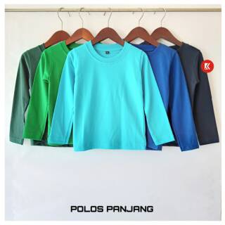 SOLID LENGAN PANJANG Kaos Polos Dewasa S M L XL Unisex