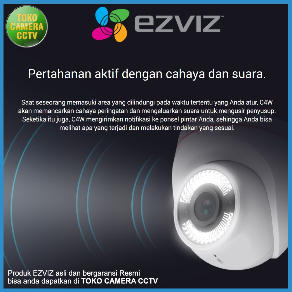 KAMERA CCTV EZVIZ C4W IP CAMERA WIFI WIRELESS EZVIS ALARM