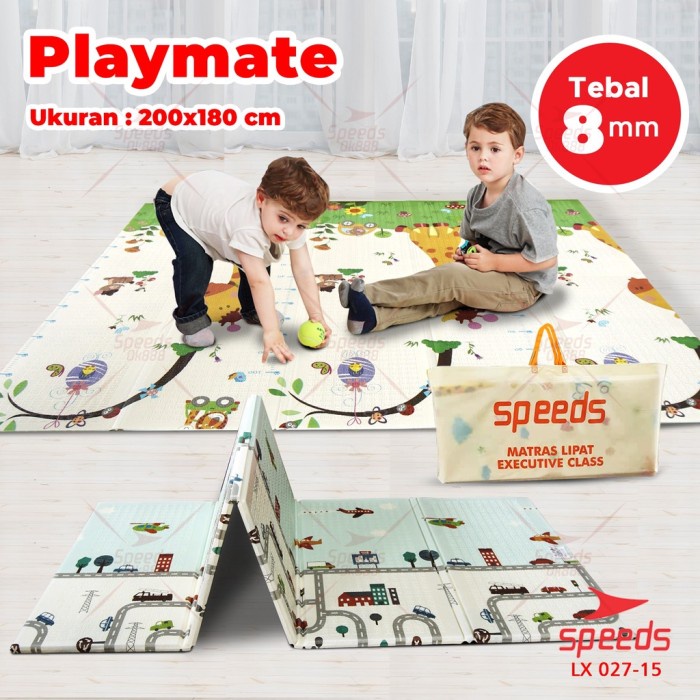 SPEEDS Karpet Lipat Playmat Bayi Karpet Bayi 180x200 cm Matras Bayi Playmat Foam Lipat