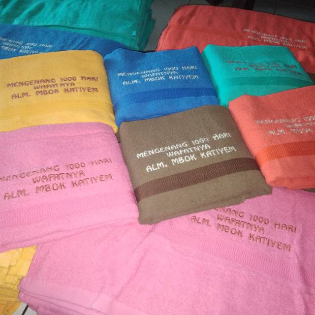 HANDUK 50 x 100  +  bordir | HANDUK BORDIR | HANDUK TANGGUNG BORDIR |  HANDUK MANDI BORDIR