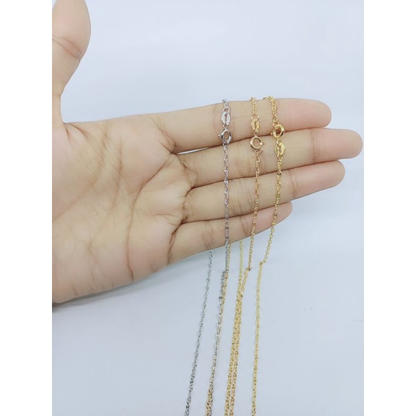 kalung rantai mini cart*r/ kalung perak asli silver 925 lapis emas/ kalung fashion wanita impor