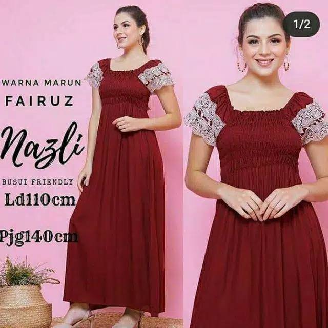 DASTER RENDA SMOK SANTUNG PREMIUM DASTER SANTAI DASTER MURAH BAJU TIDUR WARNA DASTER LONGDRES CANTIK