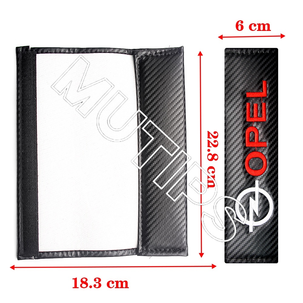 Opel 2pcs Cover Sabuk Pengaman Mobil Bahan Carbon Fiber Untuk Corsa Vectra Astra g H J K Insignia Vivaro Zafira Mokka