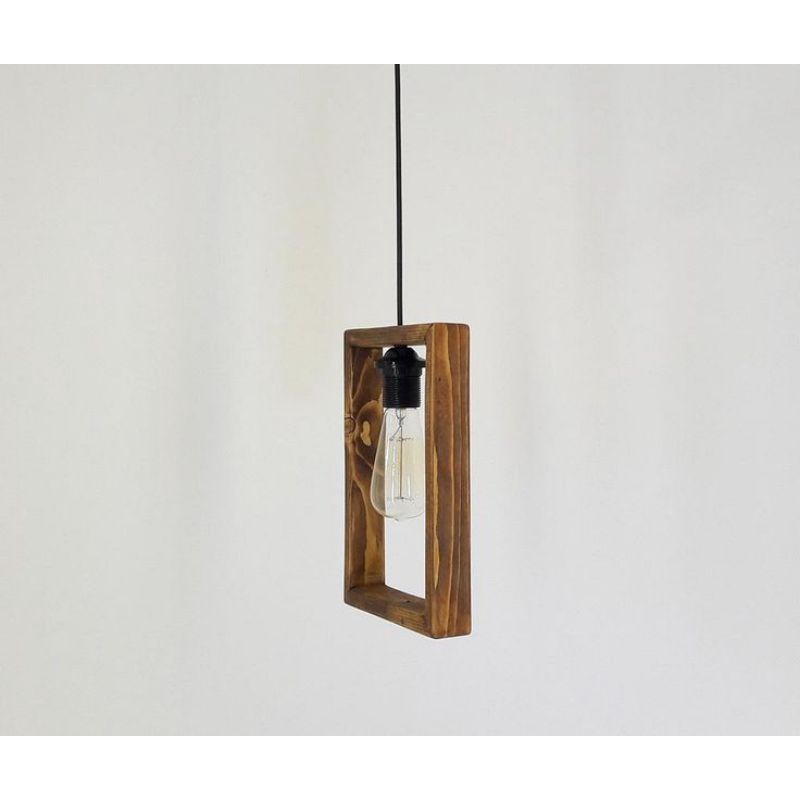 lampu gantung cafe klasik kayu rustic