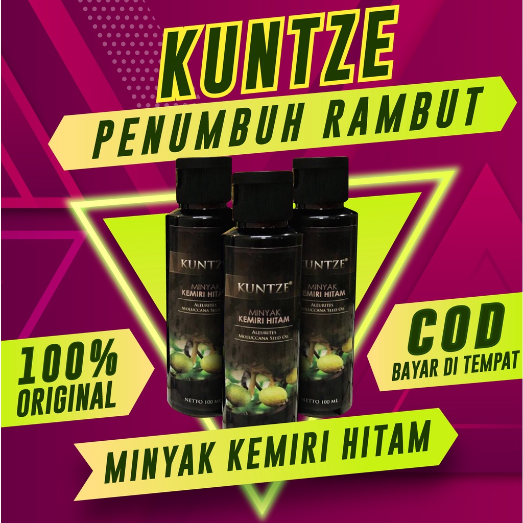 Kuntze Minyak Kemiri Penumbuh Rambut Penghitam Rambut Minyak Kemiri Kuntze Penghilang Uban Paling Ampuh