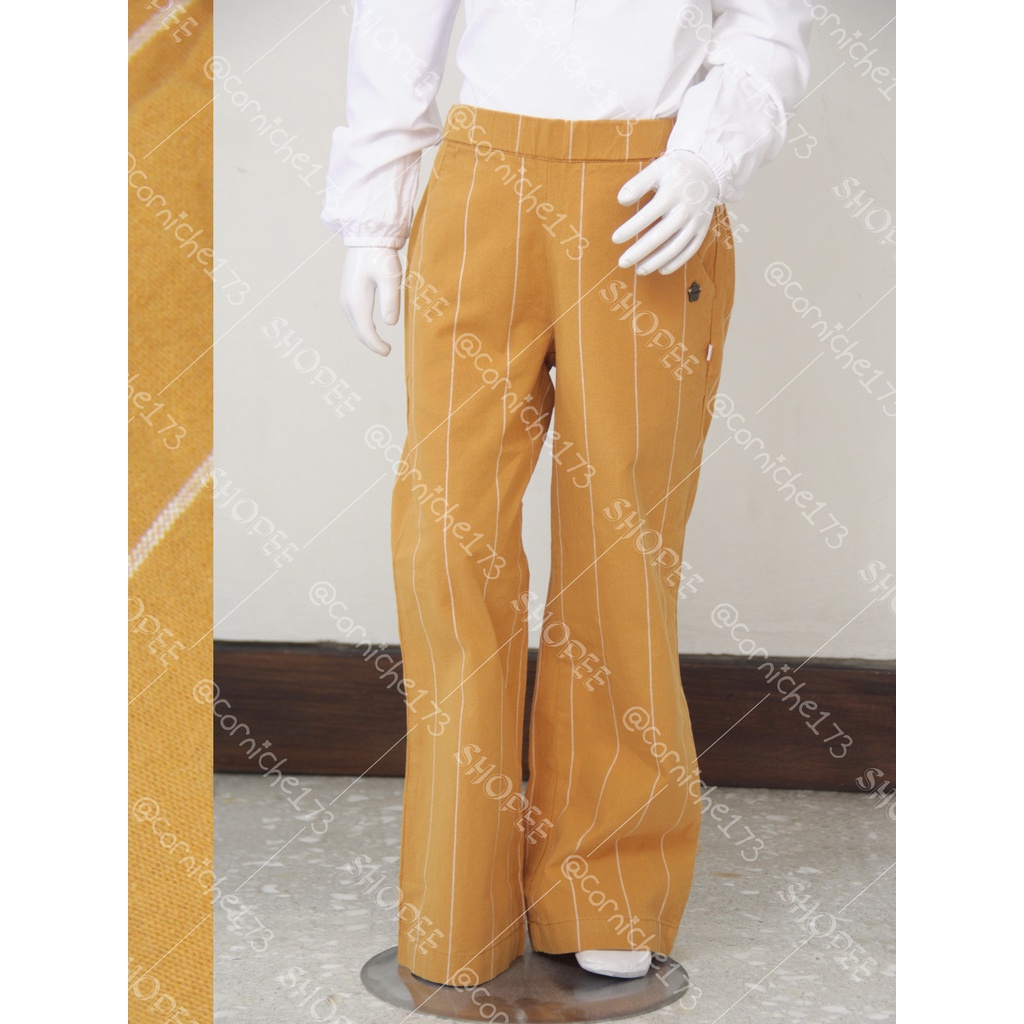 Corniche Kids Wide Stripe Pants Kids Yellow - TI K90179