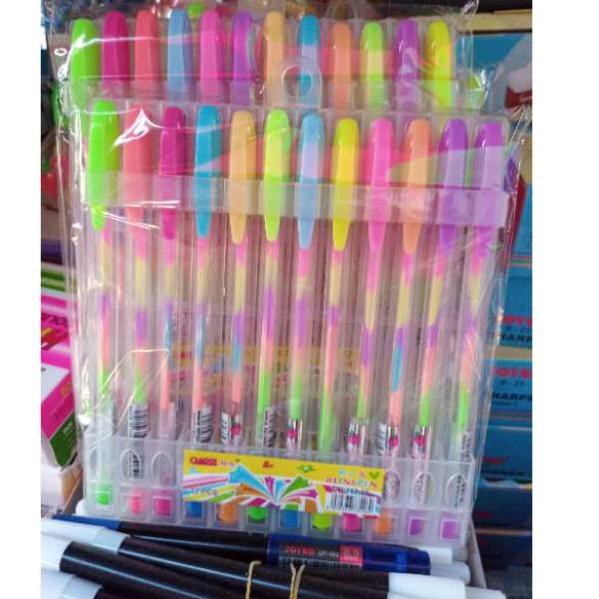 

*TERMURAH* ➤ PULPEN GEL ISI TINTA WARNA PELANGI ↯ Ready Stock!!