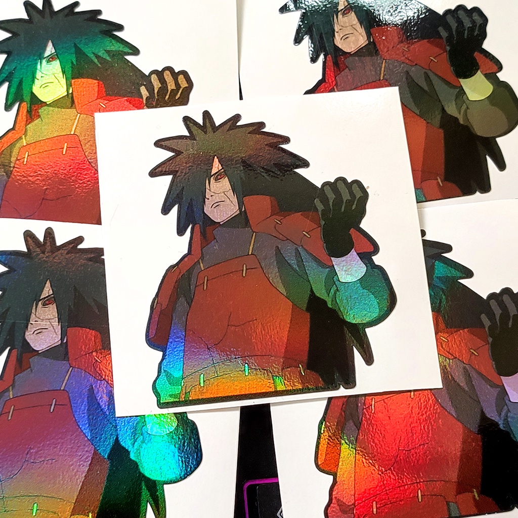 STICKER STIKER HOLOGRAM ANIME -NARUTO- MADARA - STIKER LAPTOP