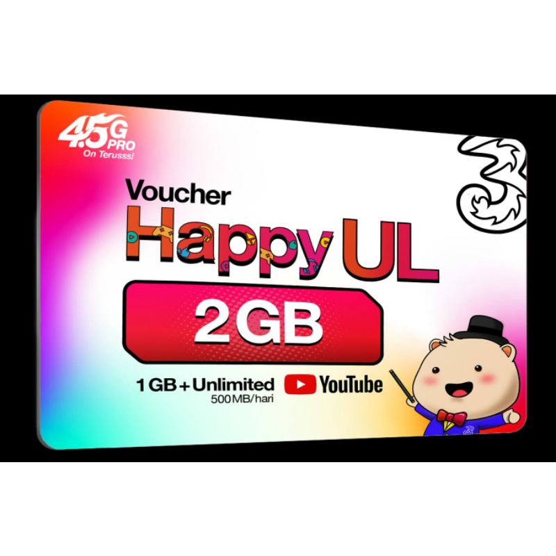 Voucher Kuota Tri 2GB 5Hari Nasional, Tri Mini1