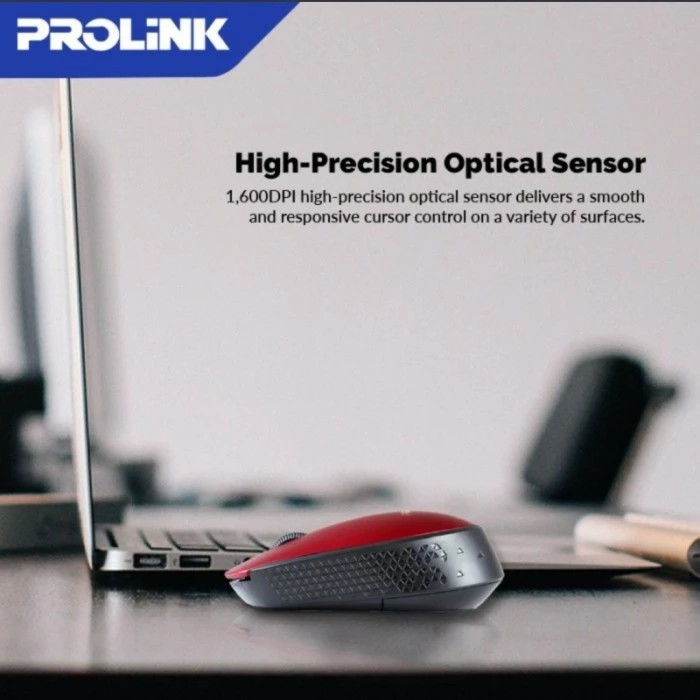 Mouse Wireless PROLINK PMW5008 3 Button 1600 DPI