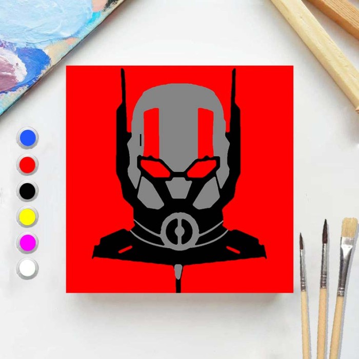 

Paint by number SUPERHERO SUPERMAN 20x20 Wooden Painting kit/Kanvas - ANTMAN
