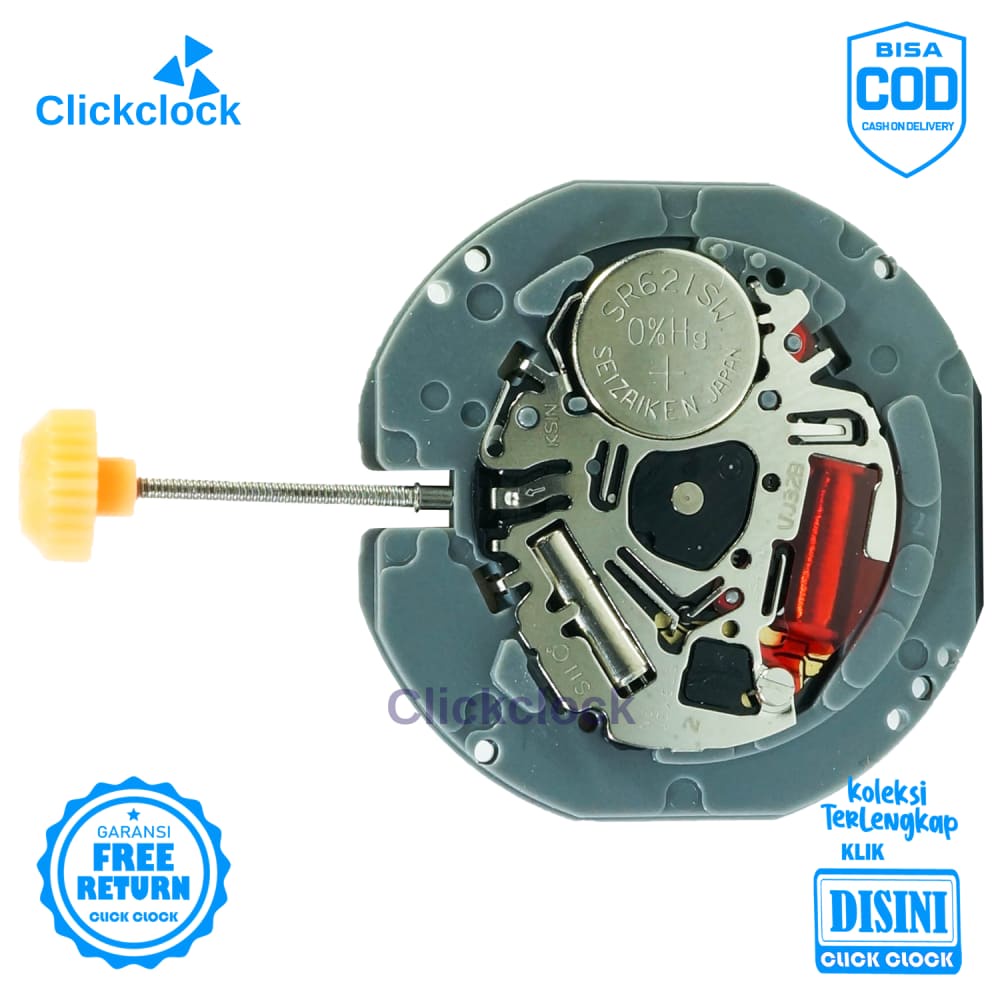 Mesin Jam Tangan Tanggal Quartz Watch Movement VJ 32-6 Tgl Diangka 6 Murah Tanggal