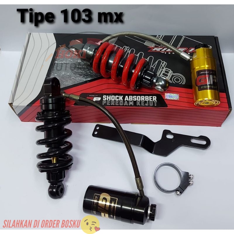 PROMO SHOCK SHOCK MONOSHOCK RIDE IT MX OLD TABUNG PISAH GP GOLD SERIES/SHOCKBREKER RIDE IT MX NEW  2