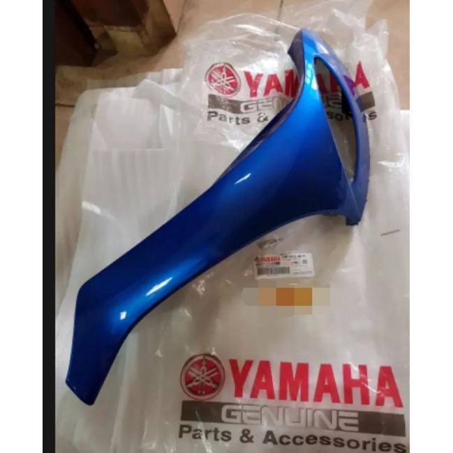 Legshield,2 body depan kanan Fino 115cc/125cc warna biru Metalic original ygp