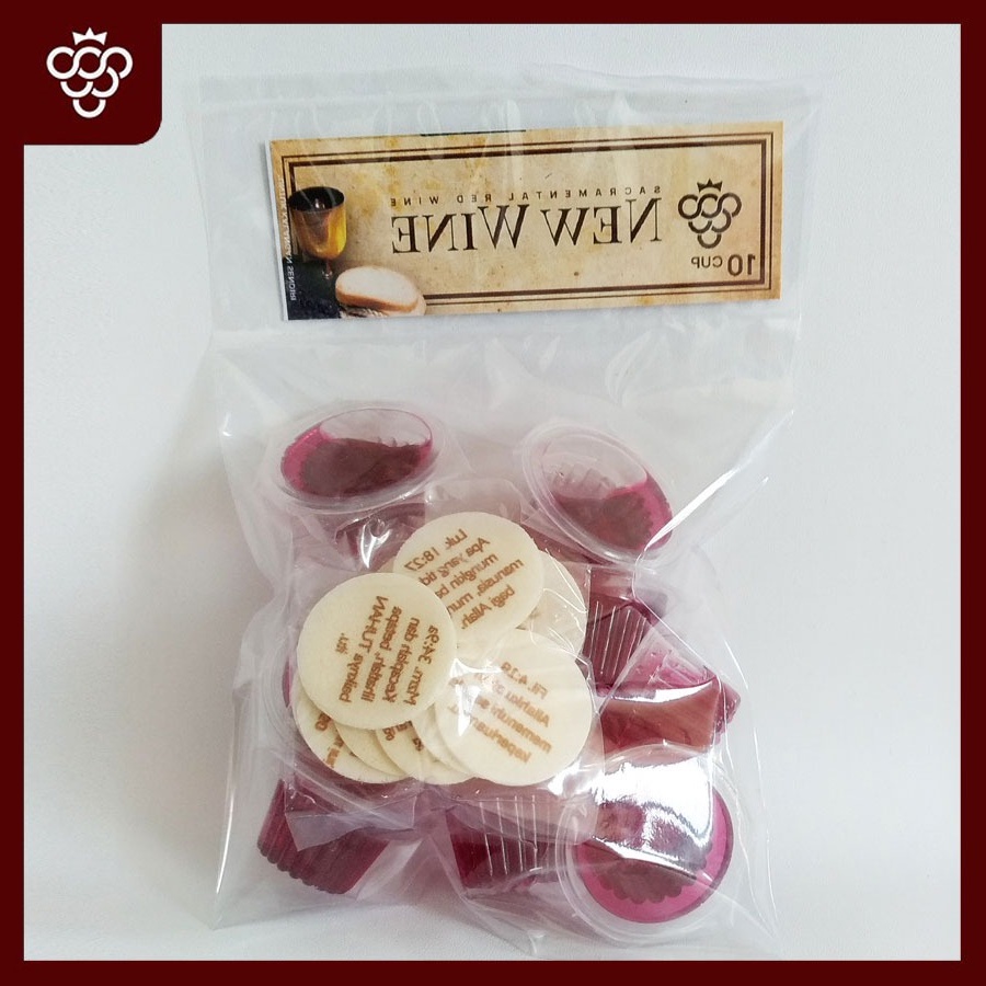 

Minuman Anggur Perjamuan Gereja isi 10+Hosti Ayat