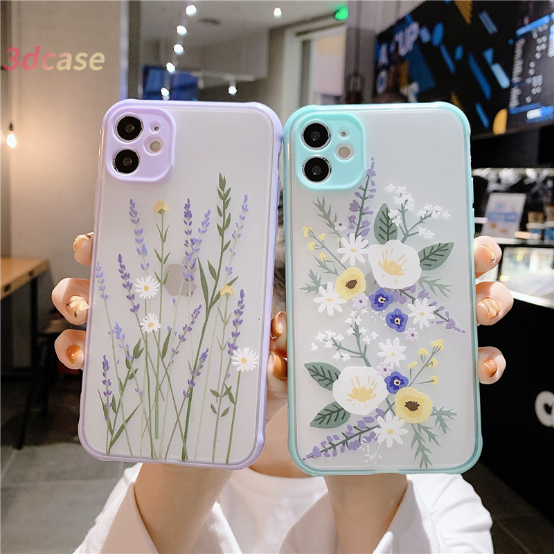 Soft Case Motif Bunga / Daun dengan Cover Lensa Kamera untuk OPPO A15