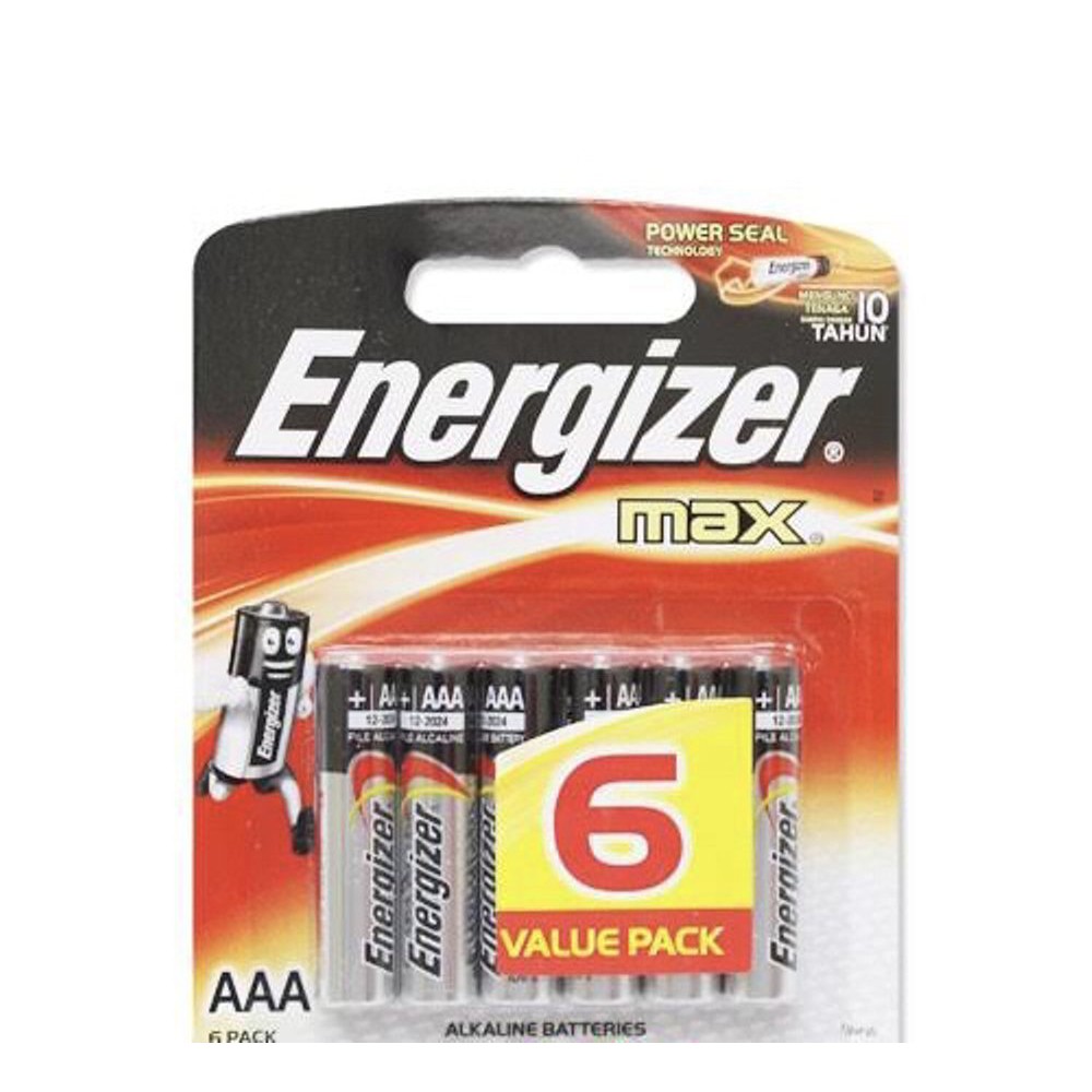 Energizer Baterai AAA Alkaline 6 Value Pack Murah