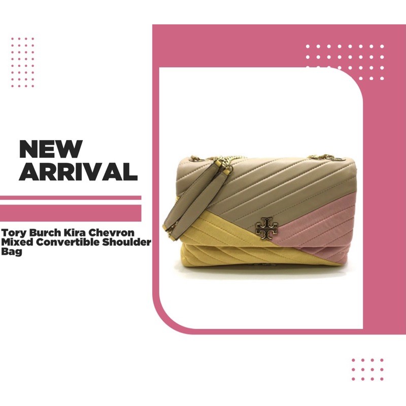 Tory Burch Kira Chevron Mixed Convertible Shoulder Bag