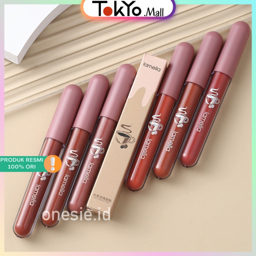 LAMEILA NUDE EDITION Lip Glaze Lipstik Cair Lip Gloss Pelembab Silky Misty LA108