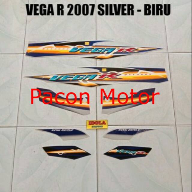 Striping vega r new 2007 biru silver