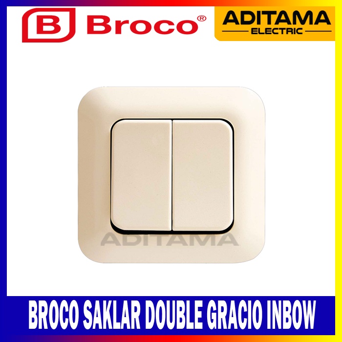 SAKLAR BROCO GRACIO SERI DOUBLE SWITCH IB-4162/ BROCO GRACIO SAKLAR DOUBLE INBOW