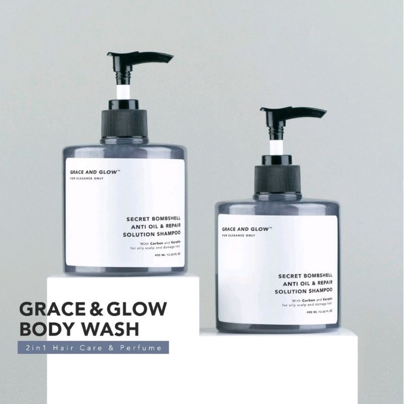 [BPOM] Grace &amp; Glow Black Opium Brightening | English Pear - Freesia Anti Acne | Body Scrub Baccarat | Miss Moisture | Shampoo | Body Serum | Grace&amp;Glow | Grace and Glow