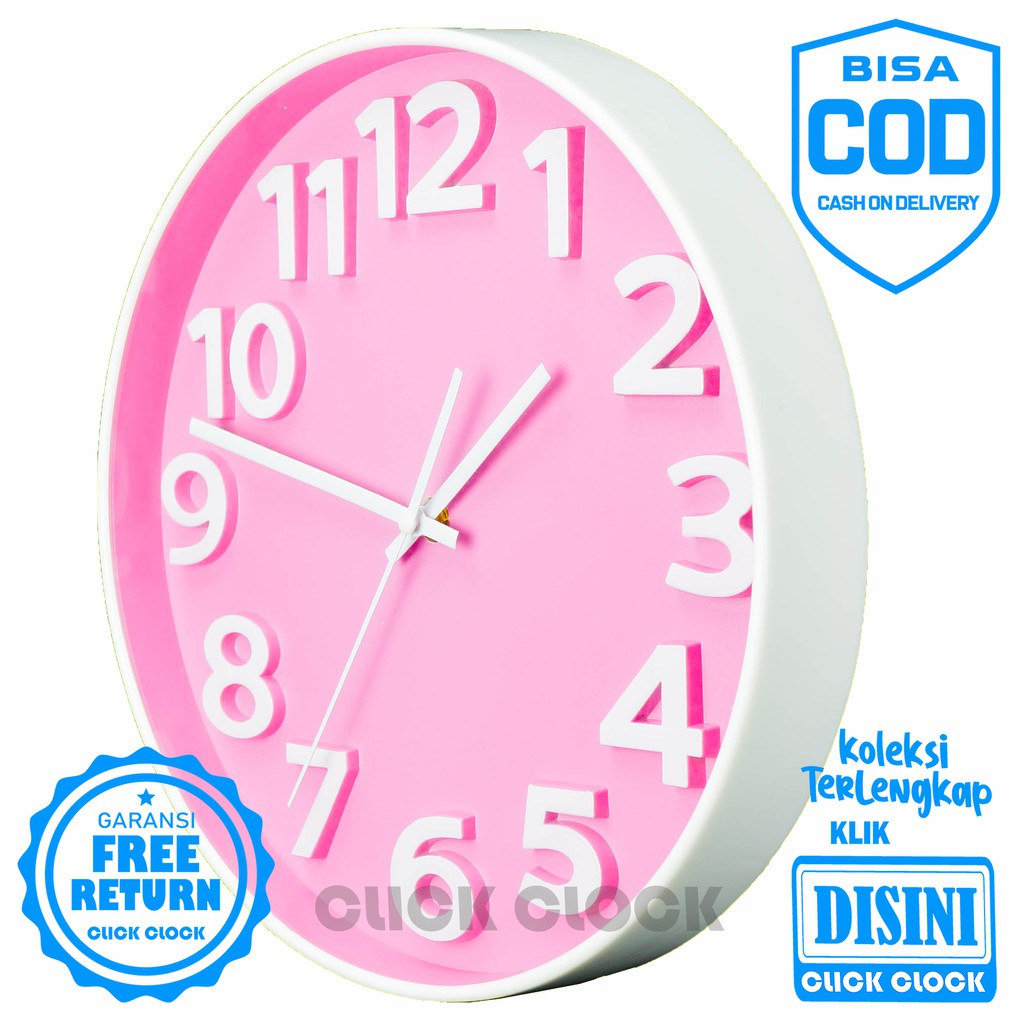 Jam Dinding Dekorasi Rumah Sweep Movement Jamdinding 30 Cm Bagus Wall Clock KIKAI XYM2738