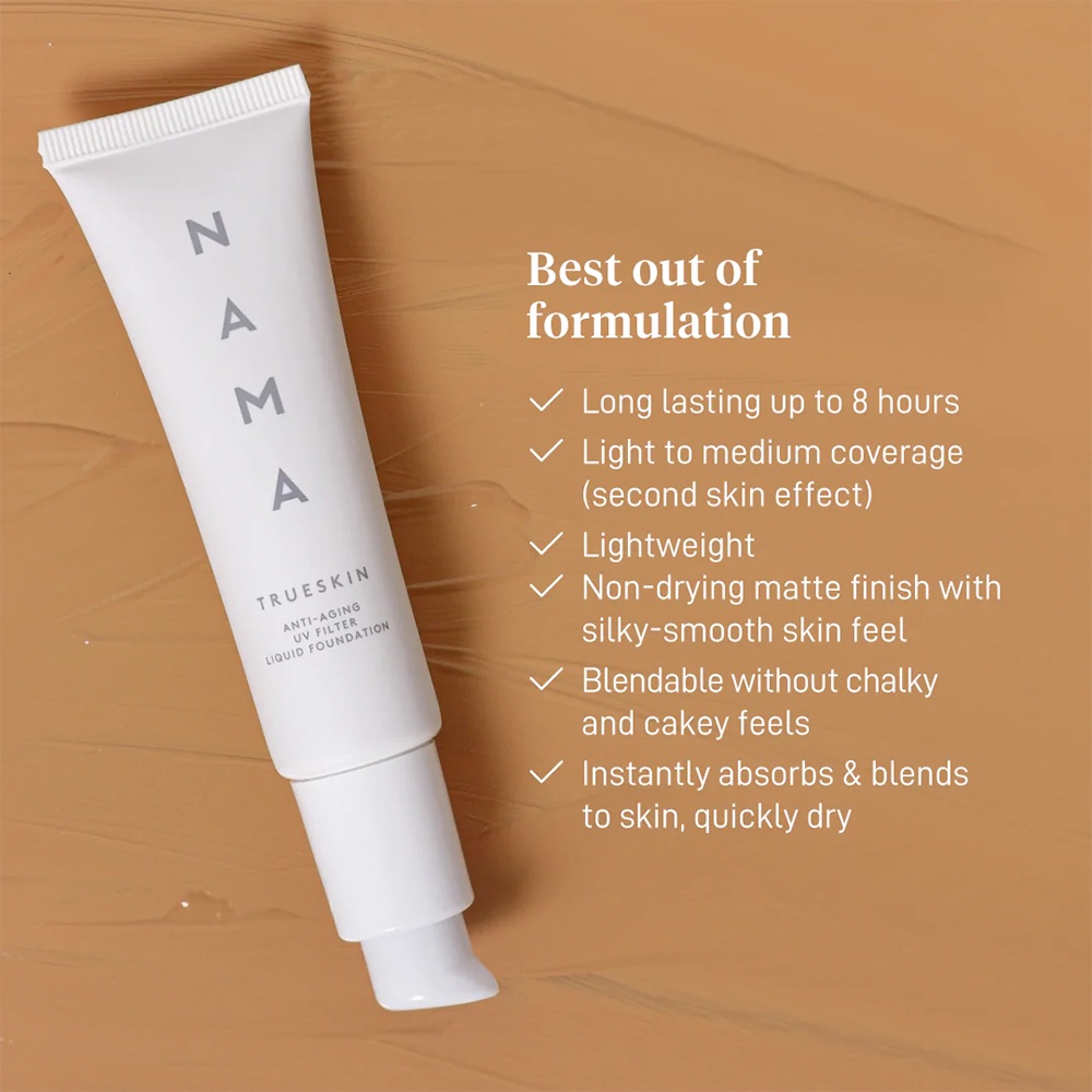 NAMA Beauty Trueskin Anti Aging UV Filter Liquid Foundation