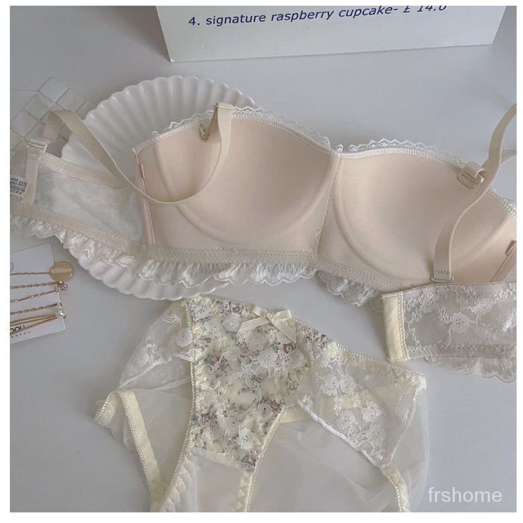 Pakaian dalam wanita Jepang manis payudara kecil berkumpul khusus tidak ada cincin baja untuk meneri