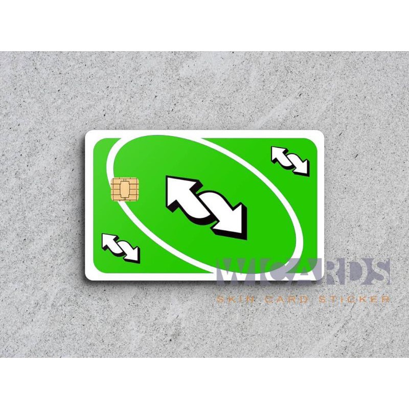 Skin Card Sticker ATM - Kartu Uno Hijau