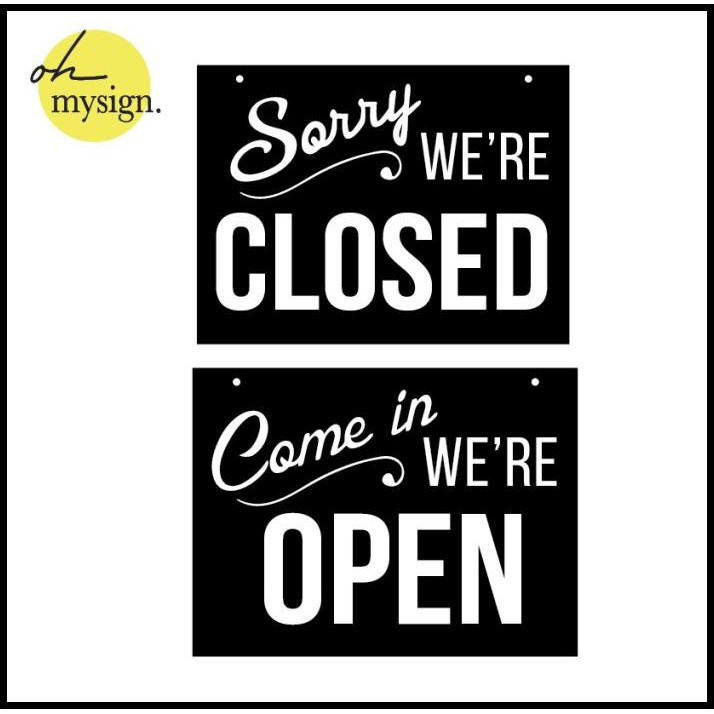 

Sign Acrylic Open Closed Printed / Signage Akrilik / Papan Acrylic