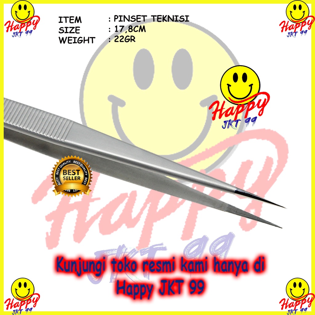 [ HAPPY JKT 99 ] PINSET LURUS RUNCING PANJANG JUMBO 18CM 18 CM ALAT SERVICE TEKNISI