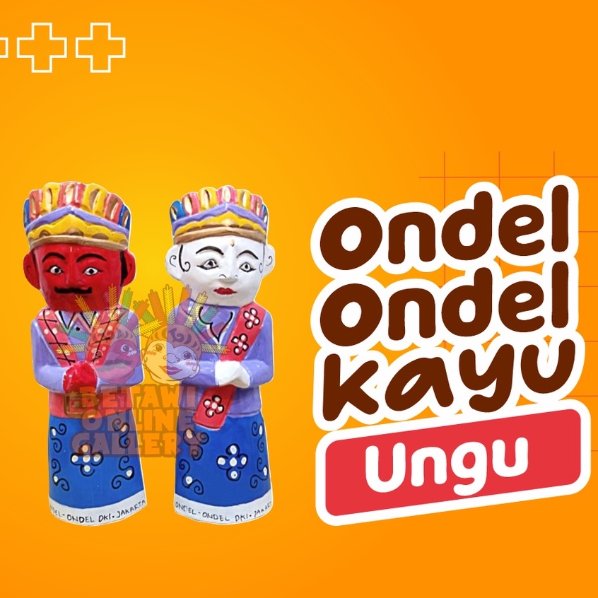 Pajangan Miniatur Ondel-ondel Kayu [SEPASANG]