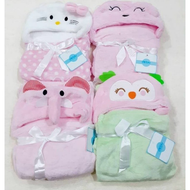 Selimut bayi topi / selimut hoodie