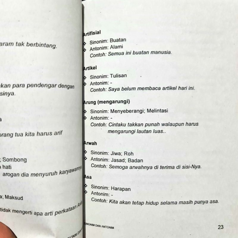 BEST SELLER KAMUS LENGKAP SINONIM DAN ANTONIM BAHASA INDONESIA EDISI TERBARU