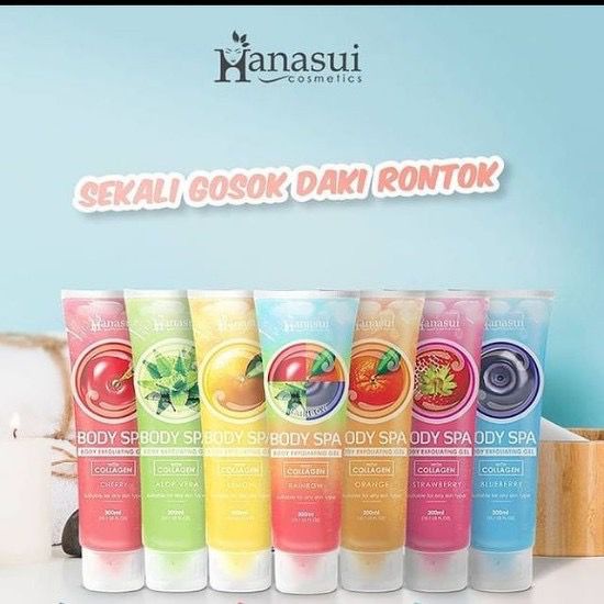 Jual HANASUI Body Spa Body Exfoliating Gel Series 300 ml Gel Wangi Pembersih Perontok Daki Tubuh