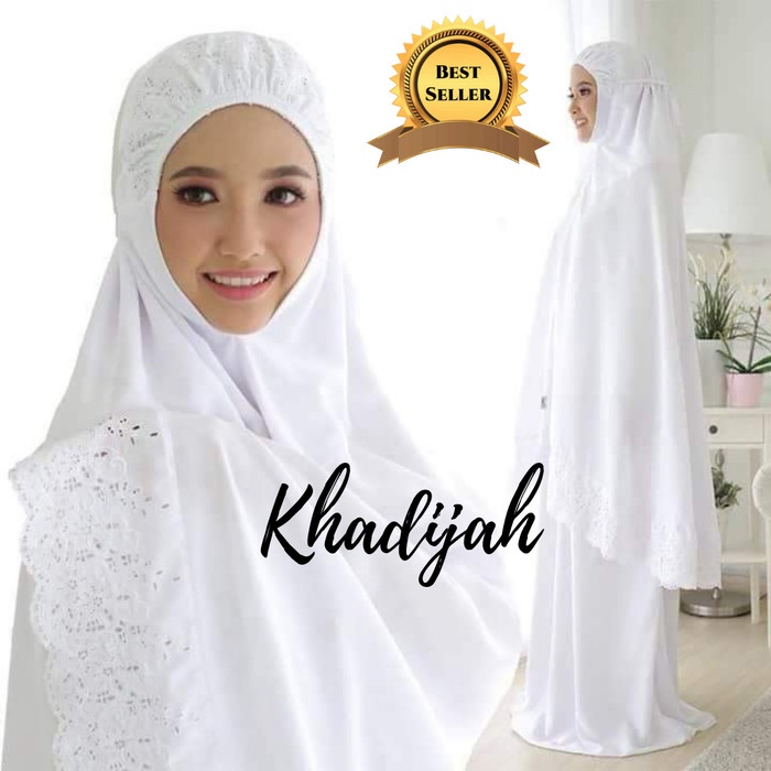 MUKENA- MUKENA KHADIJAH KATUN MIKRO ADEM WARNA PUTIH, MUKENA TERBARU -MUKENA.