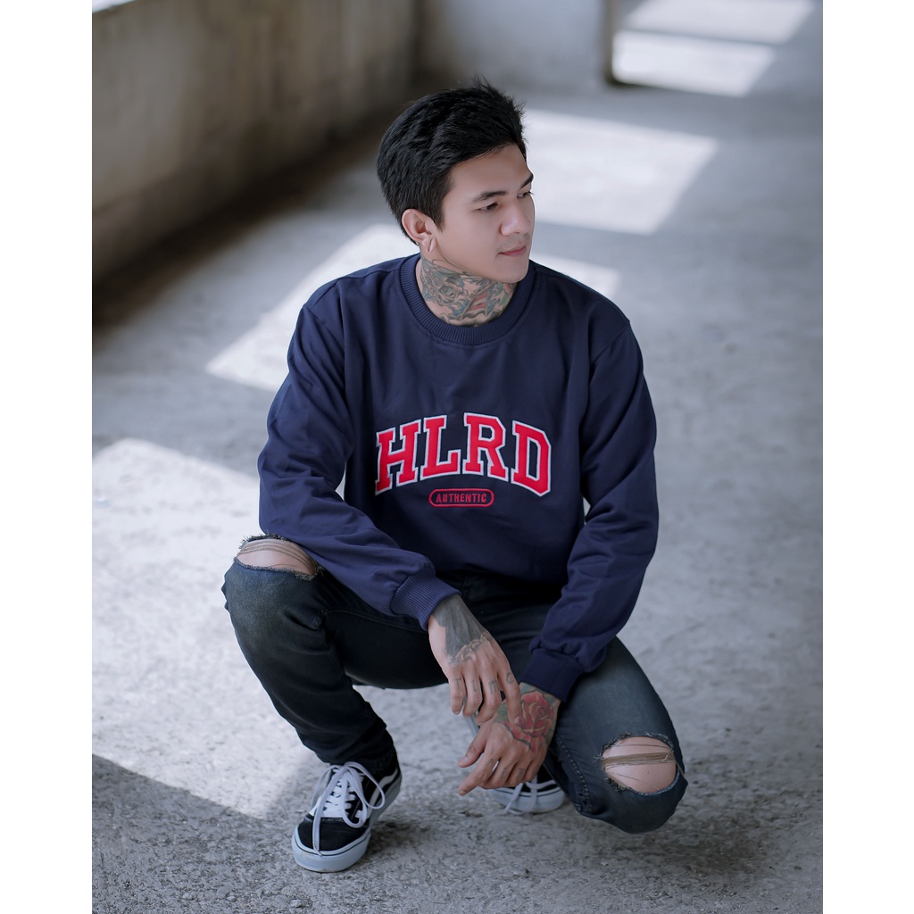 AUTHENTIC HOLYRIDER SWEATER NEVY // Sweatshirt Sweater Bordir Original