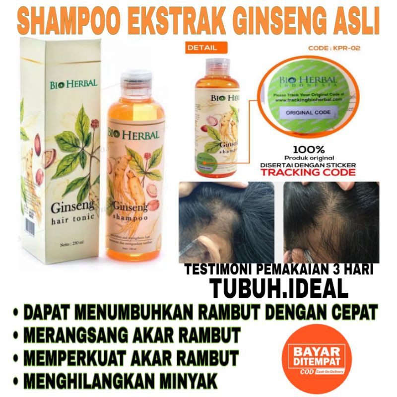 BIO HERBAL GINSENG SHAMPOO ORGINAL BPOM - SHAMPOO GINGSENG BIO HERBAL