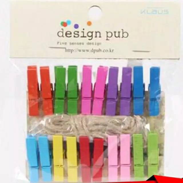 {isi 20} PENJEPIT FOTO WARNA / WOODEN CLIP / PENJEPIT PHOTO WARNA